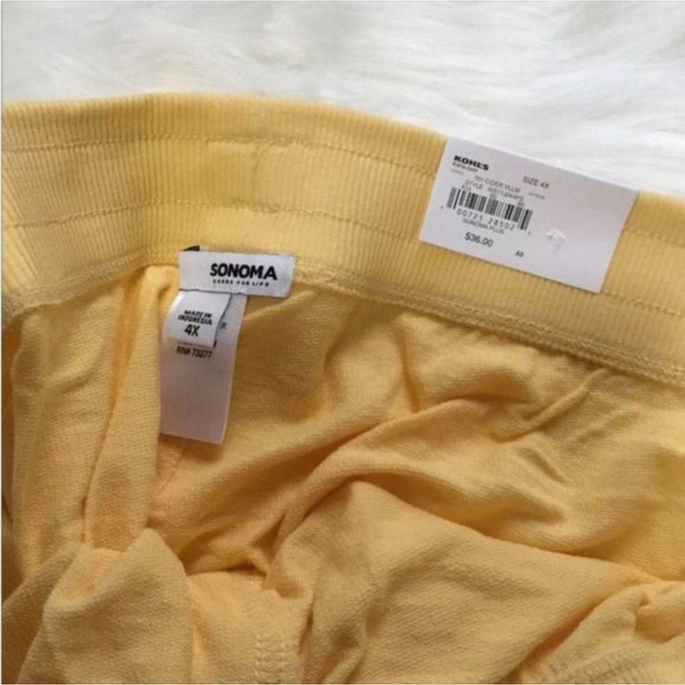 Sonoma Goods For Life midrise shorts Woman’s size 4X cider yellow pockets - Picture 12 of 12